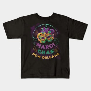 Mardi Gras King New Orleans Louisiana Kids T-Shirt